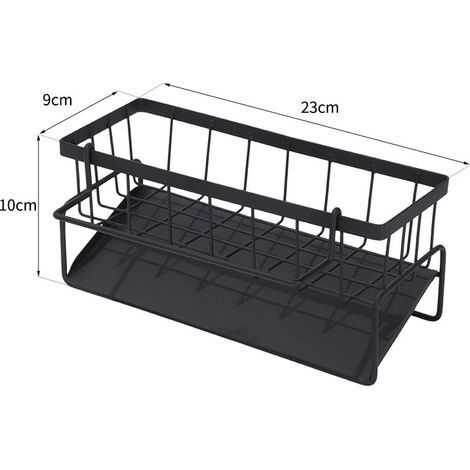 Support d'évier de cuisine, organisateur en acier inoxydable, vidange automatique (1/5)