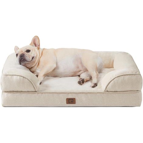 Hundebett Orthopädisches Memory Foam L 76 x B 51 x H 17 cm Beige (1/5)