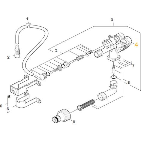 CULASSE REPERE 4 pour NETTOYEUR HAUTE-PRESSION KARCHER -...