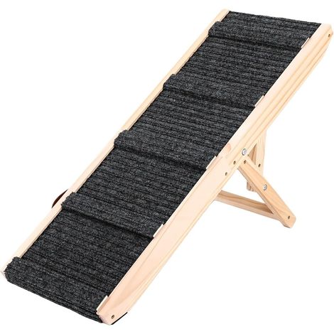 Verstellbare Haustierrampe, 4 Höheneinstellungen, rutschfeste Matte, faltbare Haustierrampe mit mehrschichtiger Kreuzstruktur für Bett und Sofa (1/5)