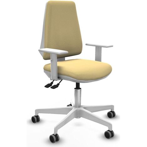 Piqueras y Crespo Elche chaise bureau simili-cuir crème