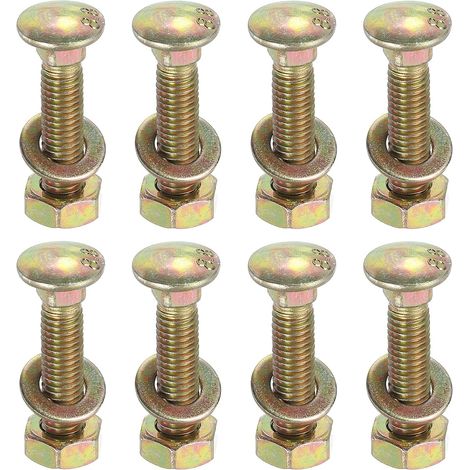 M8 x 35mm Chariot Boulon Kit Carbone Acier Zinc Plaqué (1/5)