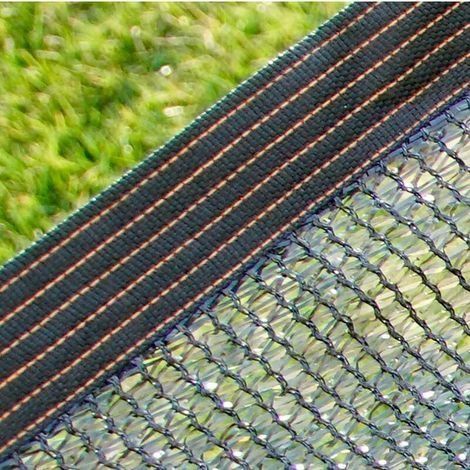 Atmungsaktives Schattiergewebe, 50–60 % UV-Schutz, für Garten, Terrasse, Sonnenschutznetz, Sonnenschutznetz für Gewächshaus, Scheunen- oder Hundezwingerdach (3 × 4 m), Schwarz (1/4)