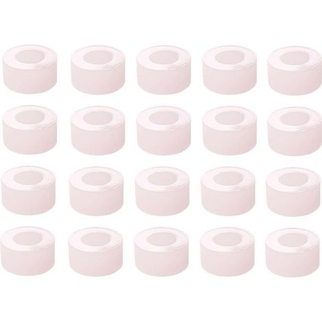 Confezione da 20 distanziatori cilindrici rotondi in poliammide naturale – Diametro interno 5,3 mm – Altezza 3 mm – Per vari fissaggi (1/2)