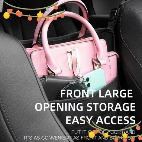 Sac De Rangement Pour Voiture - Cuir - 360 X 260 X 180 Mm - Pour Voiture SUV Fourgonnette - 1 Pièce (1/5)