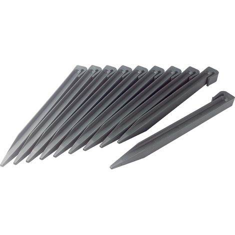 Set di 10 picchetti di ancoraggio Etik Fix Antracite - PP per bordi ETIK BORDURA Nortene (1/5)