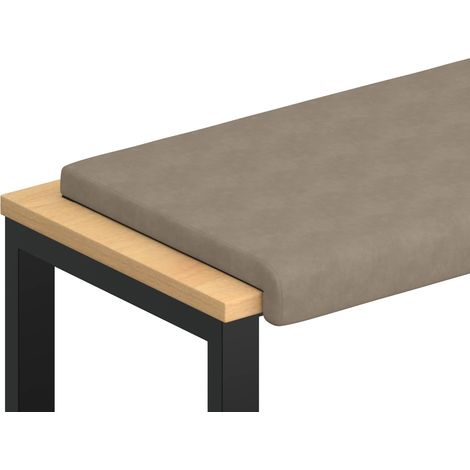 Bankkissen Mikrofaser Taupe Tiefe 35 cm vidaXL