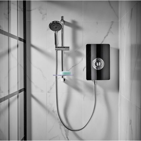 Triton Aspirante 9.5kW Electric Shower Modern Black Gloss 5 Spray (1/10)
