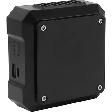 Gürtelventilator mit Clipverschluss, USB-Ladefunktion, 4000-mAh-Akku, 3 Geschwindigkeitsstufen, weißes Licht, ABS-Gehäuse – ideal für Camping, Abenteuer und Reisen. (1/5)