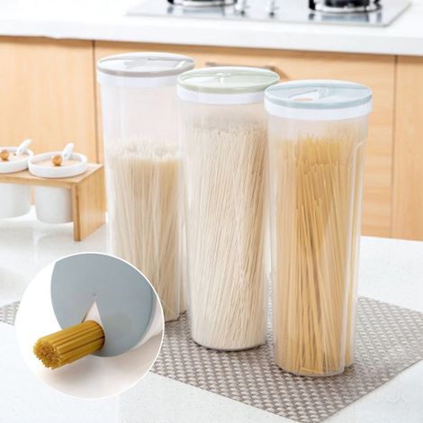 Boîte De Rangement Pour Pâtes - Polypropylène Transparente Avec Couvercle À Dosette Réglable - Cuisine Armoire Ou Cellier - 1 Pièce (1/5)