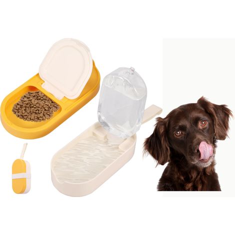 Reiseflasche für Hunde - gelb