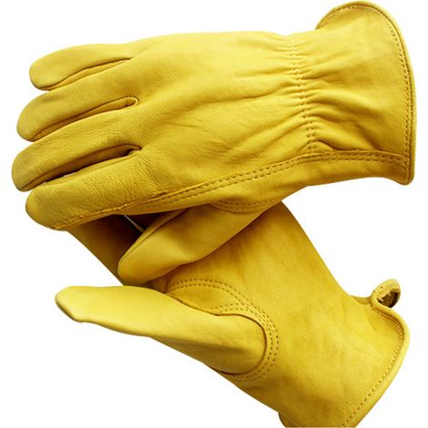Gants de travail utilitaires haute performance en cuir de mouton, taille L (1/4)