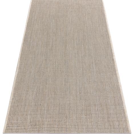 TAPIS EN CORDE SIZAL FLOORLUX 20580 plaine couleur unie - champagne / taupe beige 140x200 cm