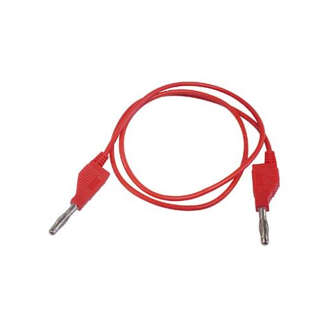 Velleman Cable de medición, lámina de plátano de 4 mm, doblemente aislado, apilable, moldeado por inyección, muy flexible, longitud del cable de 100 cm, rojo, máximo 30 V/3 A (1/2)
