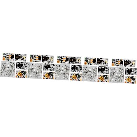 25 Ensembles Autocollant De Mur D'halloween Protecteur Décoration De Remplissage Gouttière Porte Cage De Ménage Marchepieds Solaires Accessoires Décoration Doublure Toison Pôle Pvc (1/5)