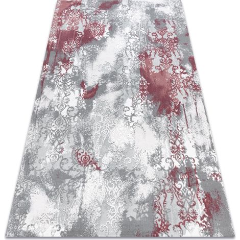 Alfombra moderna BELLE BR36A negro / rosado Franjas black 80x150 cm (1/5)