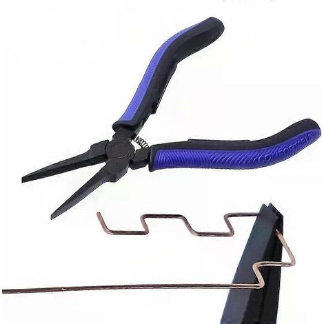 45 Zoll lange, dünne Flachzange mit glatten Backen, Mini-Schmuckzange mit TPR-Mustergriff zum Drahtwickeln und Biegen
