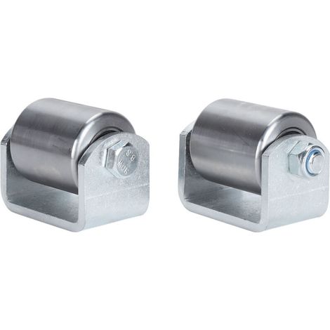 Steel Welding, 2pcs Steel Wheel Caster, Heavy Duty Roller Steel, Weld-on Trailer Rollers, RV Skid-Proof Steel, Protects Trailer, RV Chassis. (1/5)