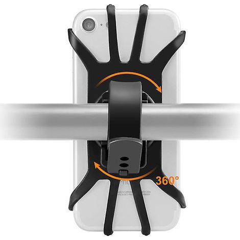 Support universel en silicone pour téléphone de moto avec rotation à 360° pour iPhone 14 Pro Max/13 Mini, Samsung - Support de vélo antichoc (1/5)