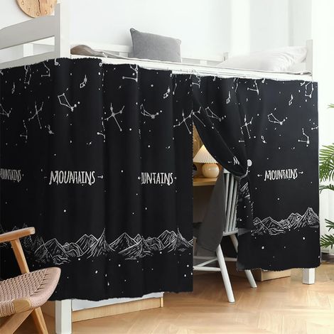 Bunk Bed Curtains Dustproof Dorm Hangings for Bed Frame (1/5)