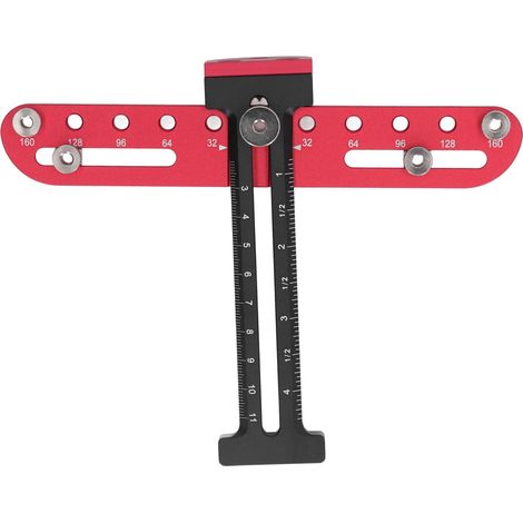 Guide de perçage pour poignée de meuble 4 mm, gabarit de perçage pour poignée de meuble en alliage d'aluminium, outil de positionnement pour le travail du bois