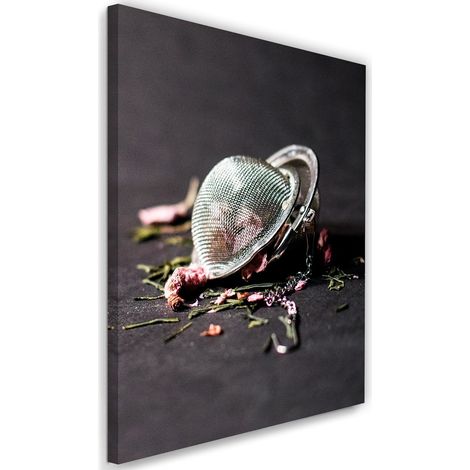 Tableau sur toile Pétales de rose et thé 40x60 (1/5)