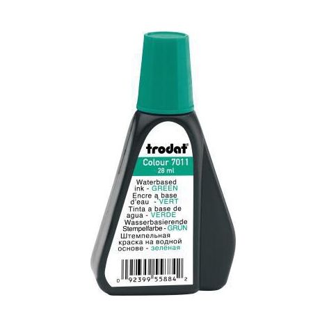 TRODAT Stempelfarbe trodat® Colour 7011 Handstempelkissen grün 28ml (1/3)
