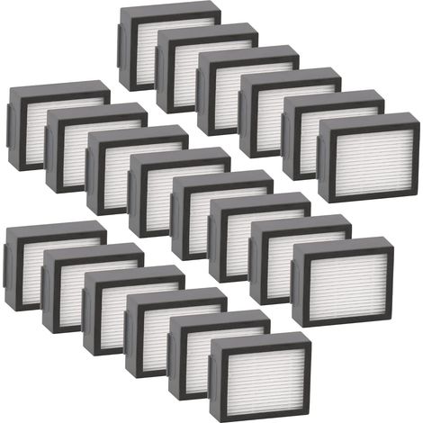 (20 pièces) Filtre HEPA de remplacement compatible avec iRobot Roomba i7 i7+ J7 j7+ Plus i3 i3+ i2 i2+ i1 i1+ i4 i6 i6+ i8 i8+ E5 E6 E7 EVO E I & J Series Kit de filtres Accessoire (PAS POUR Combo J7+