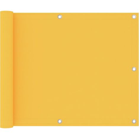 vidaXL Toldo para balcón tela oxford amarillo 75x600 cm (1/5)