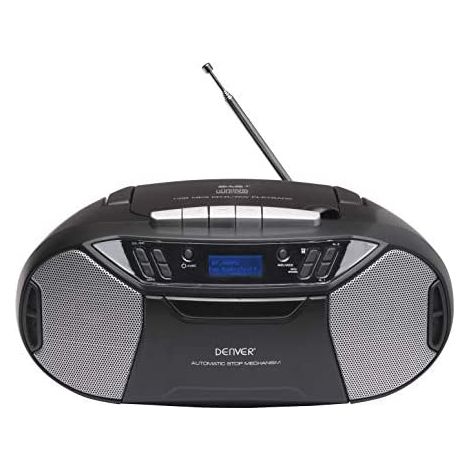 Boombox Denver TDC-250 - Lecteur CD DAB+, FM, Cassette, USB - Noir (1/4)