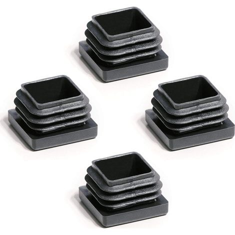 Lot De 4 Bouchon À Lamelles, 13x13 Mm, Plastique Polyéthylène, Pour Tube Carré, Meuble, Chaise (1/4)