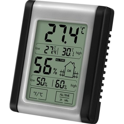 Digitales Thermometer und Hygrometer, Temperatur- und Feuchtigkeitsmessgerät für Innenräume, genaue Temperaturmessung, geeignet für Zuhause, Büro, Auto und Gewächshaus (1 Stück pro Packung). (1/5)