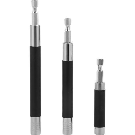 Adaptador de extensión para portabrocas de destornillador 3,15"/4,72"/5,51" (80/120/140 mm) Juego de 3 adaptadores de guía de perforación (1/5)