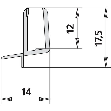 Kermi Dichtleiste 6mm x1, 4269 gebogen, kürzbar, 2534043