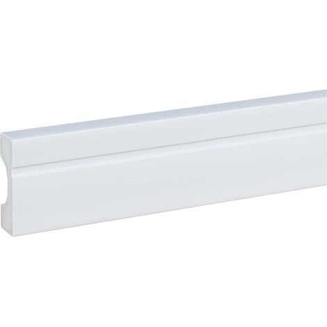 PROVISTON Sockelleiste 18 x 60 x 2000 mm Moderne Fußleiste eckiges Profil Hochwertige Fußleiste Kunststoff Weiß Wasserfest, Robust und Langlebig (1/5)