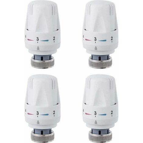 [JAMAIS UTILISÉ]Tête De Radiateur, 4 Pièces Tête De Vanne De Radiateur, M30 x 1.5 Robinet Thermostatique Radiateur, Tête Thermostatique Pour Lavabo Salle De Bain WC