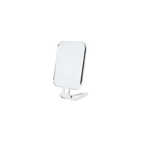 Miroir de Maquillage avec Poignée, Miroir de Poche de Voyage Double Face Miroir cosmétique pivotant à 270°, Miroir de Maquillage Pliable Miroir sur Pied, Miroir Rasage, Miroir Salle de Bain (Argen - C (1/4)