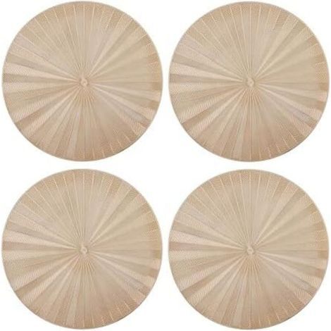 40cm Set de 4 sets de table ronds et métalliques pour les fêtes et les réceptions (1/5)