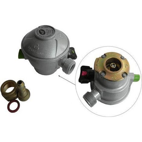 Détendeur gaz butane à connexion entrée Ø20mm – Compatible bouteilles 6kg – Détendeur Quick-on pour modèles ELFI, MALICE, TWINY