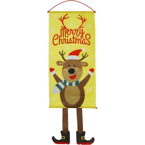 Joyeux Noël  Bannière de Noël à suspendre pour porte - Cerf (1/5)