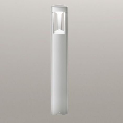 Lampioncino alluminio gea led janet ges481 80h led lampada terra grigio metallizzato moderna gx53 ip54