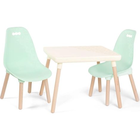 Ensemble Table et Chaise - Mint - Ensemble Table et Chaise pour Enfants - Pieds en Bois - Meubles pour Enfants - 3 Ans et + (1/5)