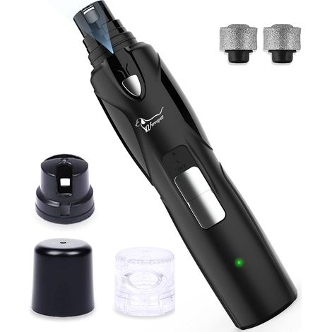 Broyeur à Ongles pour Chien avec lumière et 2 Roues, Coupe-Ongles pour Chien Plus Puissant à Faible Bruit, Lime à Ongles électrique pour Animaux de Compagnie, Soin des Griffes de Chat (1/5)
