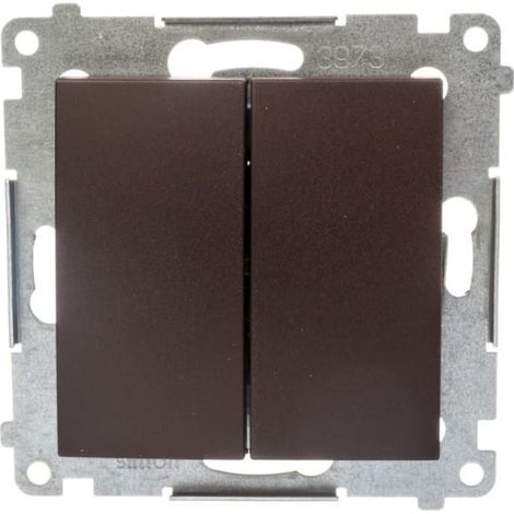 Simon 54 Doble pulsador, conexi贸n r谩pida, bronce mate DP2.01/46