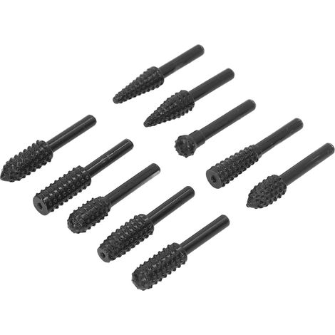Fraise rotative carbure 1/4in queue double coupe, accessoires pour meuleuse, lime bois, coffret de 5 pièces (1/5)