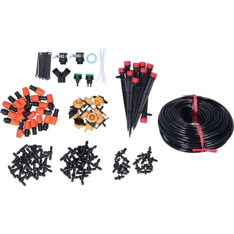 Drip Irrigation System, Garden Watering Kit with Dual Outlet Switching Valve for Garden, Lawn Irrigation, Vegetable Irrigation, and Atomization. (1/5)