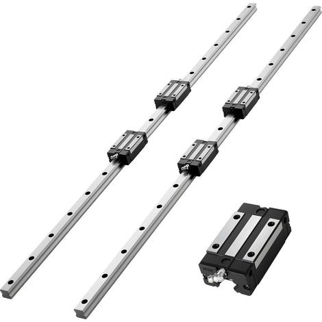 1000 mm Kit Rail de Guidage Linéaire HGR20 avec Blocs HGH20CA pour Usinage de Précision Tour CNC Fraiseuse Imprimante 3D (1/5)