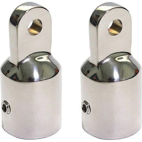 embouts de tuyau en acier inoxydable pour bimini, pour bateau ou yacht (argenté)-2pcs-Silver (1/2)