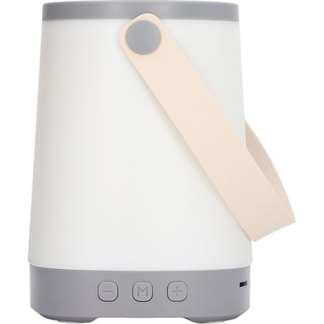 Baby-Nachtlicht, USB-aufladbar, 1800 mAh Akku, Silikonfuß, tragbares Design, PU-Leder und ABS, grau, für Camping (1/5)