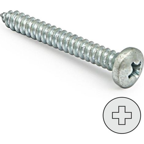 tornillo rosca metal din 7981 zincado larg.r/chapa 60mm ø rosca chapa 4.8mm